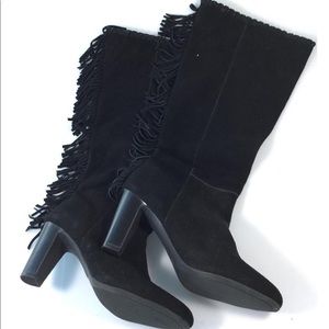 Odessa fringed suede boots cosmopolitan black cute